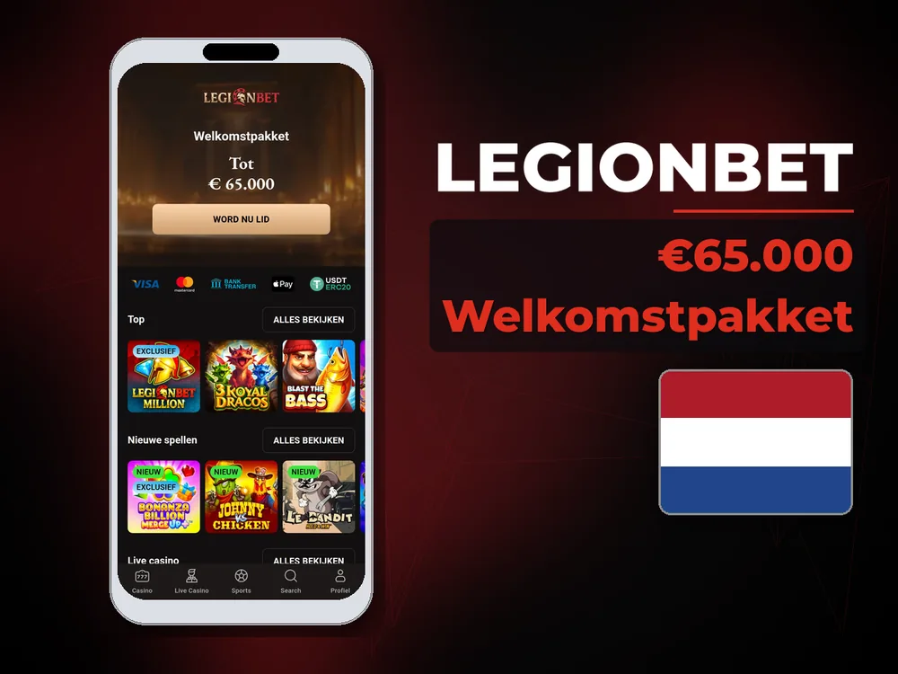legionbet - €65.000 Welkomstpakket
